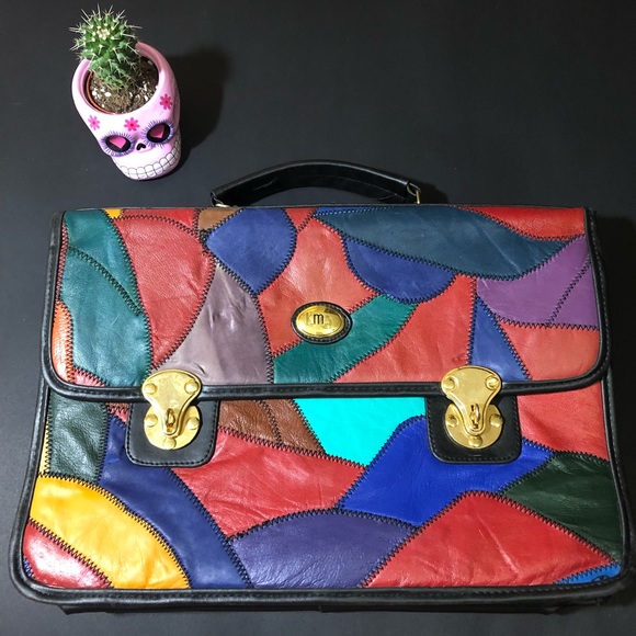 Handbags - Color Block Laptop case/ Briefcase: